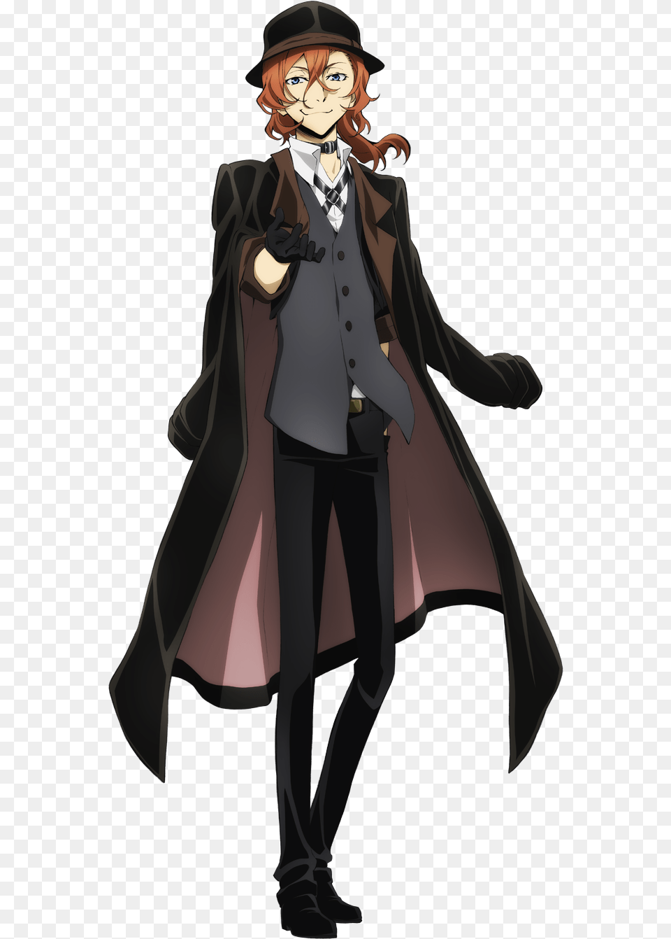 Bungo Stray Dogs Anime39s 2nd Video April 6 Debut Bungou Stray Dogs Chuuya Official Art, Book, Publication, Clothing, Coat Free Transparent Png