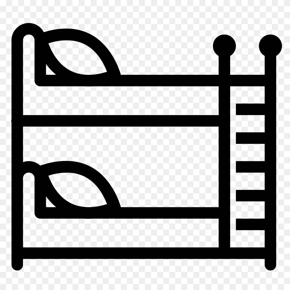 Bunk Bed Icon, Gray Free Png