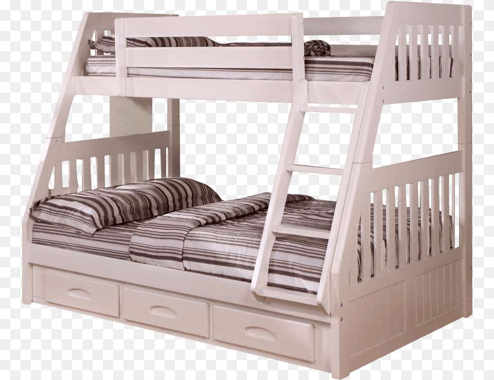 Bunk Bed With Trundle Bed, Bunk Bed, Crib, Furniture, Infant Bed Free Png Download