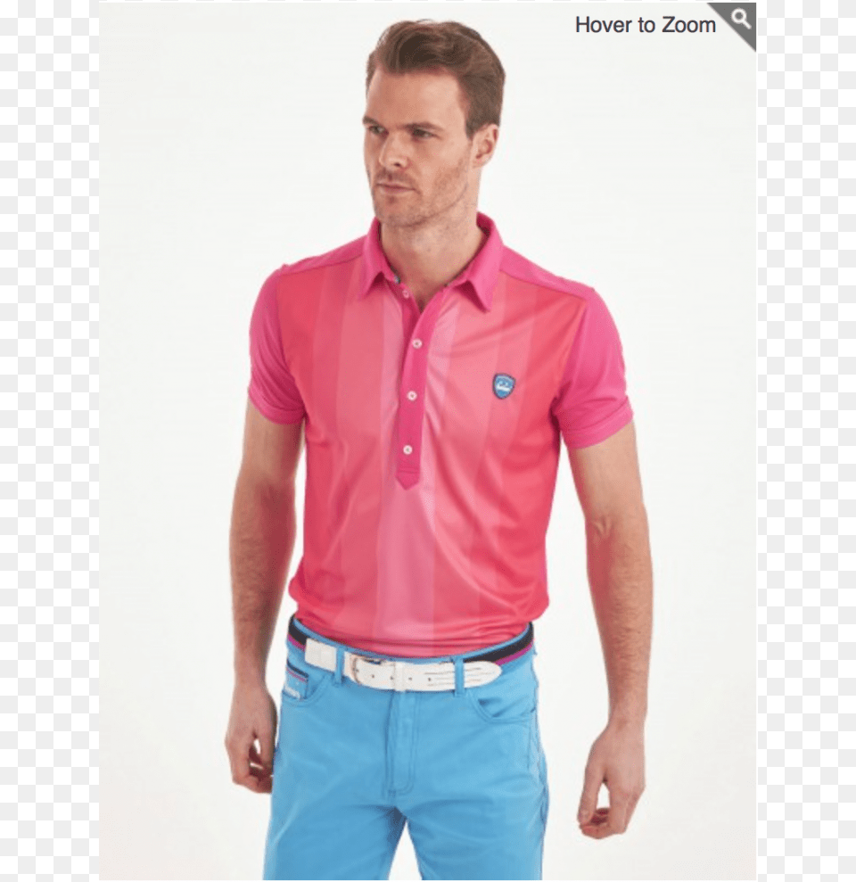 Bunker Mentality Cmax Vertical Stripes Hot Pink Man, Shirt, Clothing, Person, Male Free Png Download