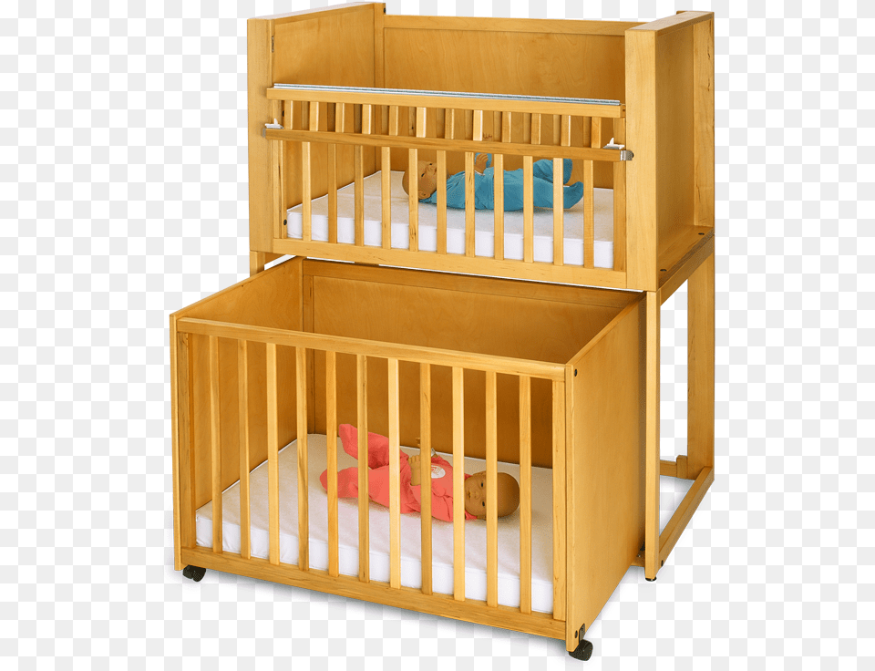 Bunkie Cribs For Twins Space Saver 2 Level Crib, Furniture, Infant Bed, Baby, Bed Free Png Download