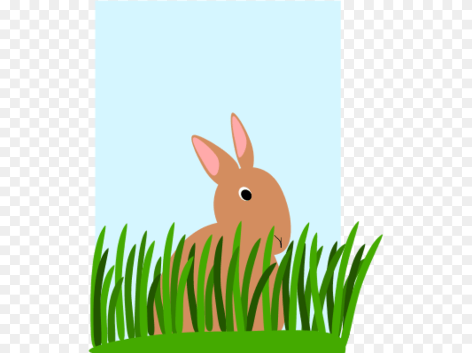Bunnies Clipart Grass Cartoon Bunny Eating Grass, Animal, Mammal, Rabbit, Plant Free Transparent Png