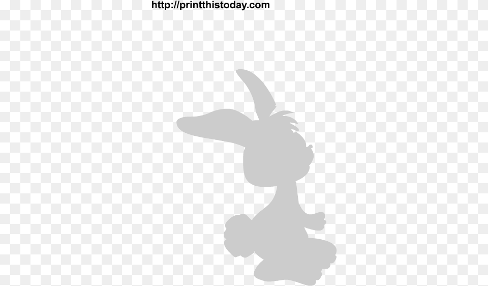 Bunny 2 Layer Stencil S1 2l Silhouette, Animal, Fish, Sea Life, Shark Free Transparent Png