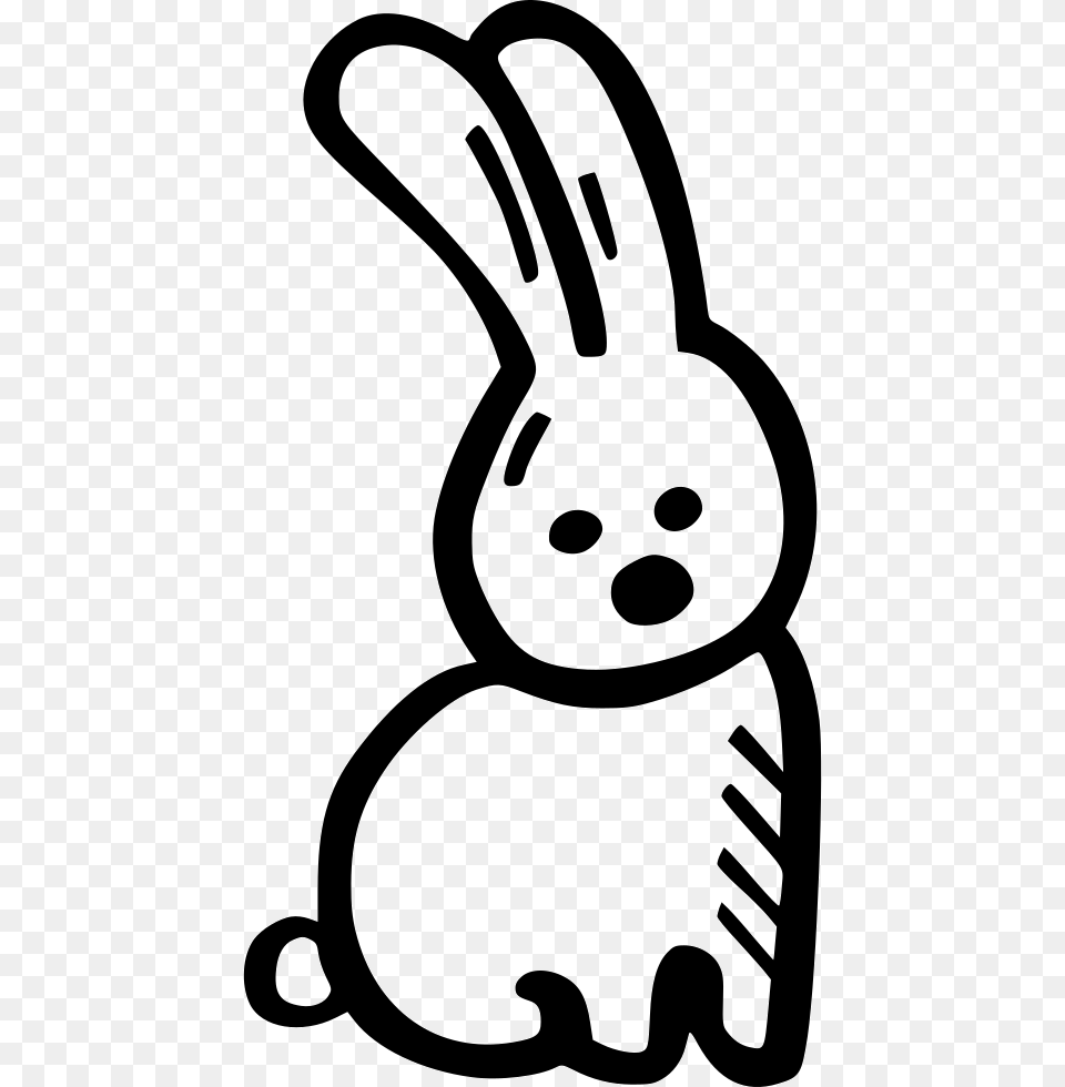 Bunny, Stencil, Animal, Mammal, Rabbit Free Png Download