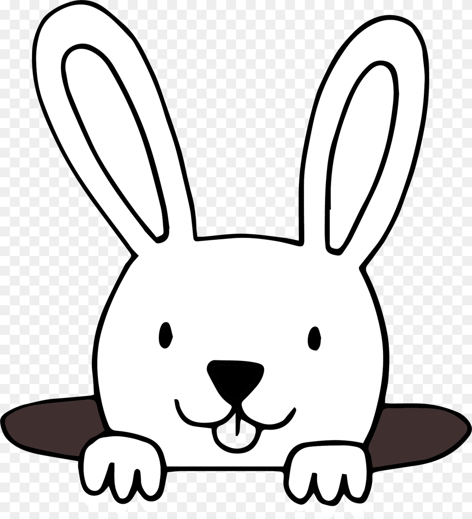 Bunny And Hole Clipart, Tool, Device, Grass, Lawn Png Image