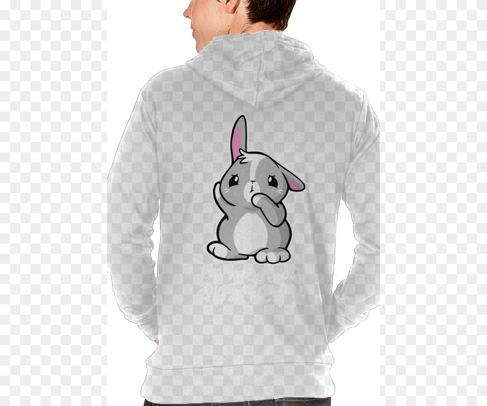 Bunny Anxiety Bunny Anxiety Bunny Slouchy V Neck Bunny Anxiety, Clothing, Hoodie, Knitwear, Sweater Free Png