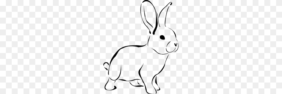 Bunny Black And White Bunny Clipart Black And White Animal, Mammal, Rabbit, Hare Free Png