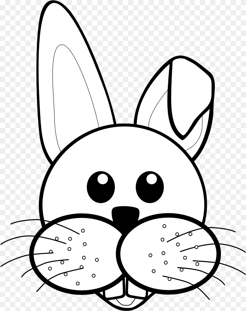 Bunny Black And White Rabbit Face Clipart Black And Rabbit Clipart Black And White, Art Free Transparent Png