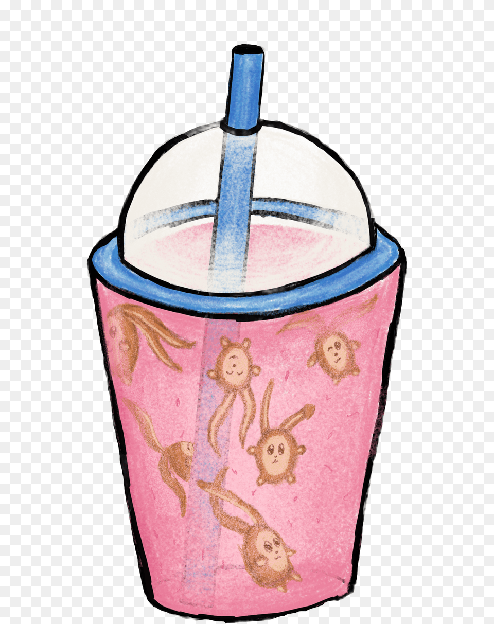 Bunny Bubbletea Bubble Tea Drink Drawing Draw Art Cute, Beverage, Juice, Milk, Smoothie Free Png Download