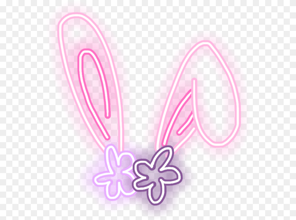 Bunny Bunnyears Orelhas Coelhinho Coelhinha Coelhoremix Butterfly, Light, Neon, Purple, Ball Png