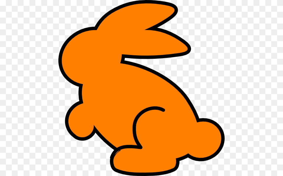 Bunny Clip Art At Clker Com Vector Orange Bunny Clipart, Animal, Mammal, Rabbit, Sea Life Free Png Download