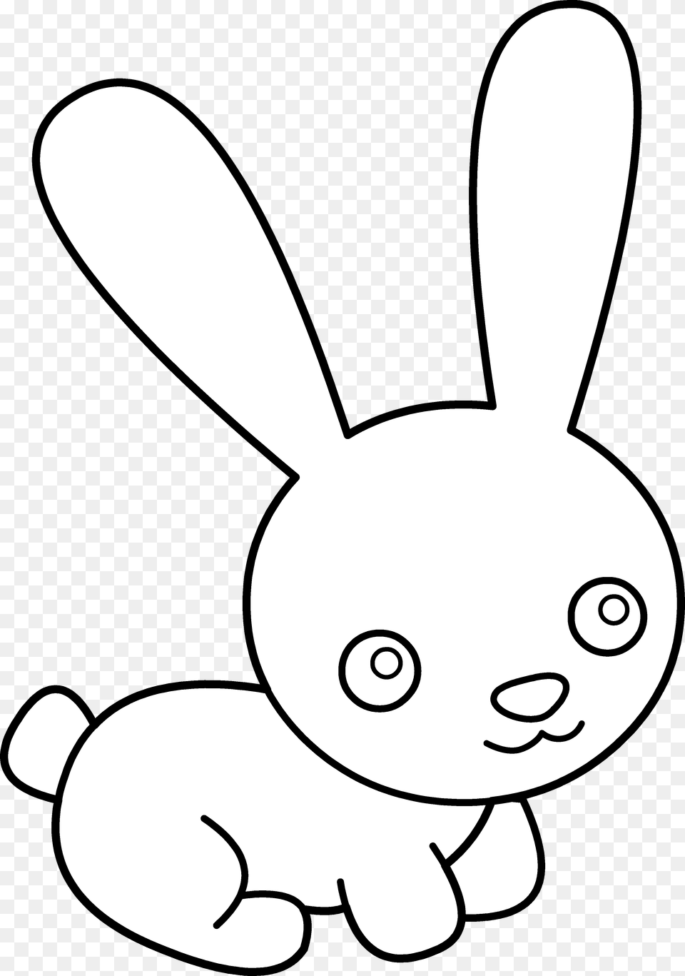 Bunny Clipart Black And White Cute Bunnies In Black And White, Plush, Toy, Smoke Pipe, Animal Free Png