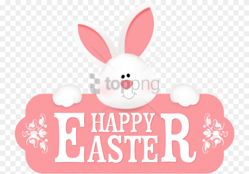 Bunny Clipart Image Happy Easter Sign Clipart, Animal, Mammal, Rabbit Free Transparent Png