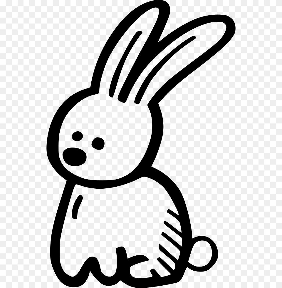 Bunny Comments Cartoon Cartoon, Stencil, Smoke Pipe, Animal, Mammal Png Image
