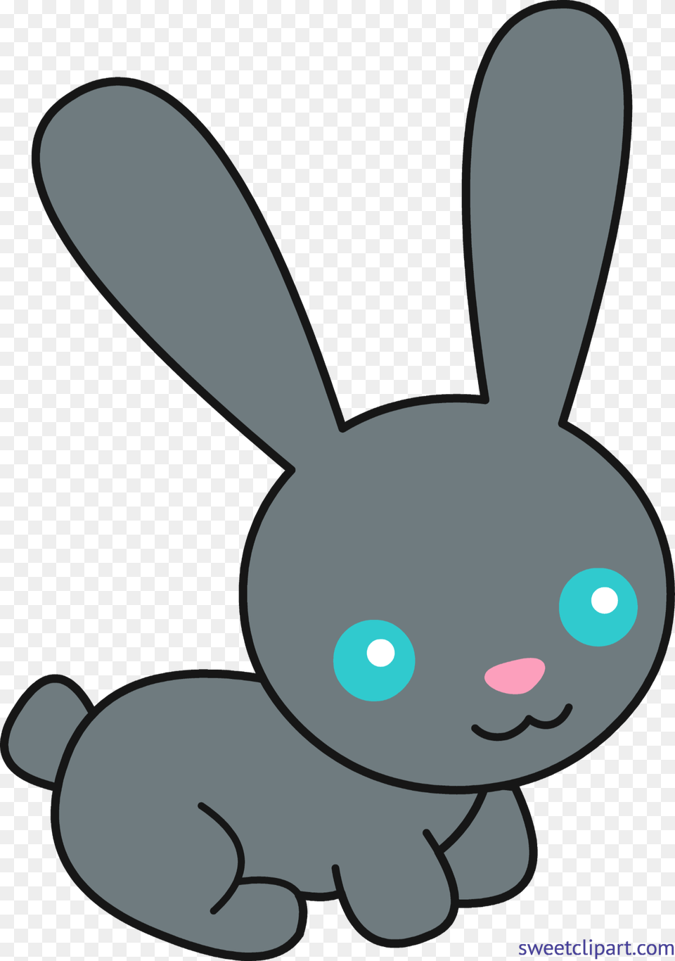 Bunny Cute Black Clip Art, Plush, Toy, Animal, Mammal Free Png Download