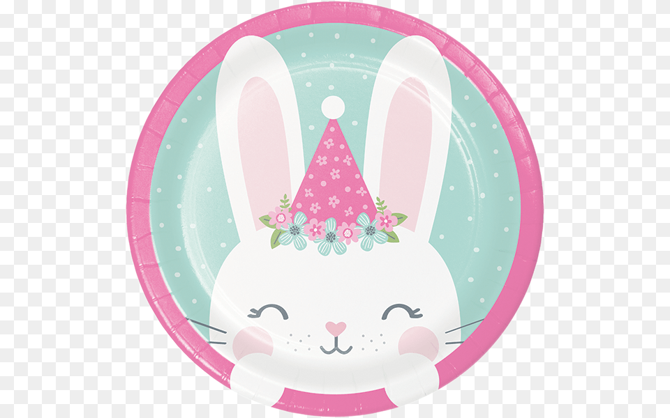 Bunny Dessert Plates, Clothing, Hat, Meal, Food Png Image