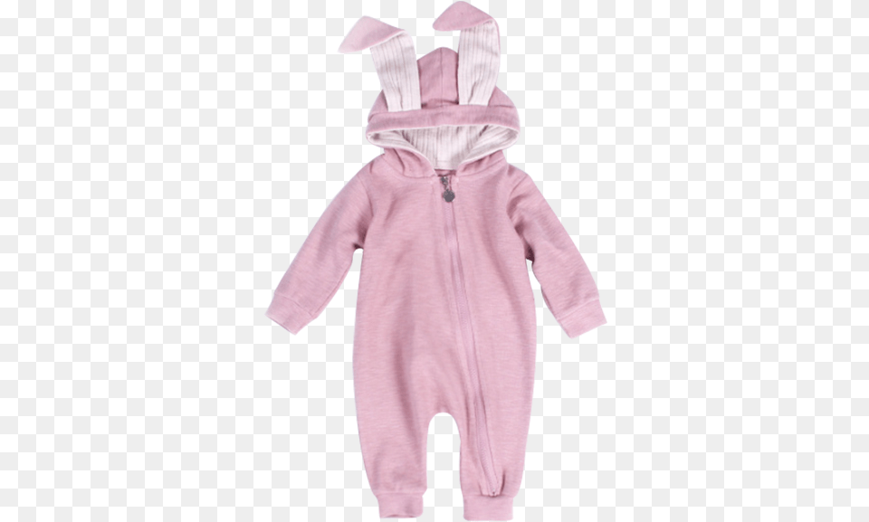 Bunny Ear Hooded Romper Romper Suit, Clothing, Hood, Knitwear, Sweater Free Png Download