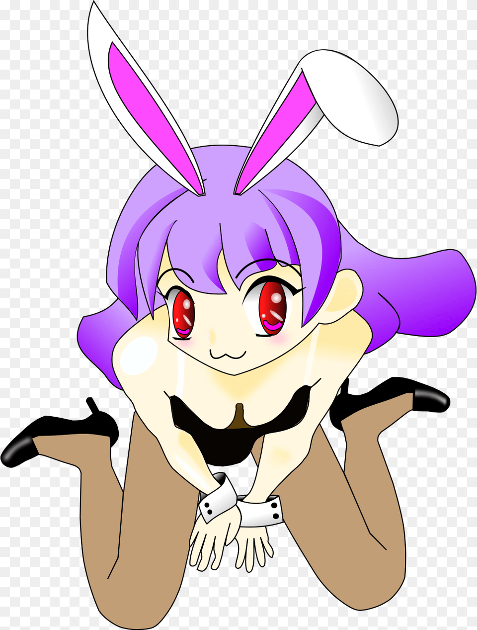 Bunny Girl With Purple Hair, Book, Comics, Publication, Animal Png Image