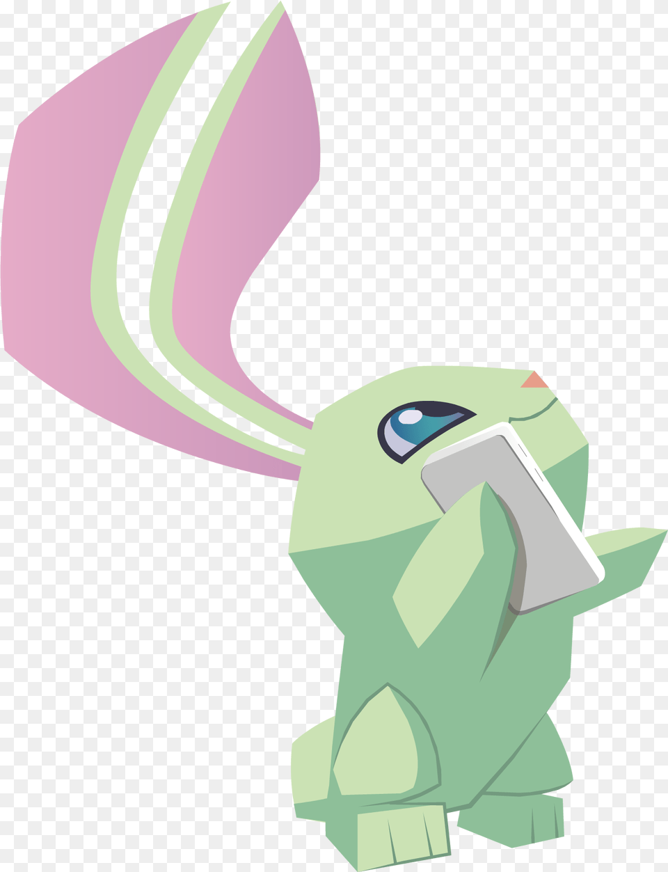 Bunny Holding Phone Animal Jam Bunny Full Size De Animal Jam, Art, Graphics, Paper, Cartoon Free Transparent Png