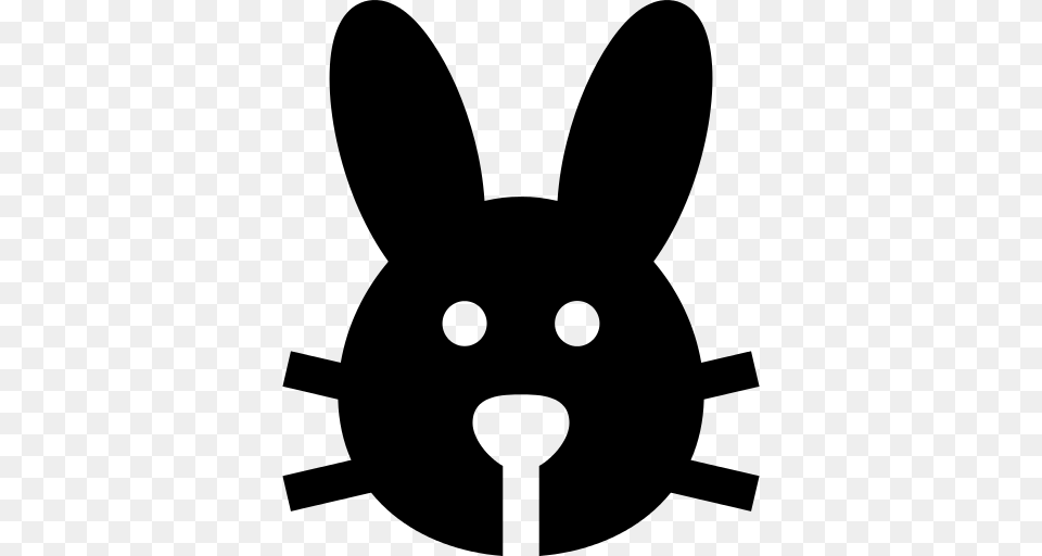 Bunny Icon, Gray Png Image