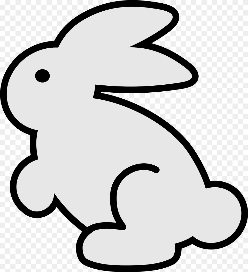 Bunny Icon Clip Arts Easter Bunny Black And White Clip Art, Animal, Mammal, Rabbit, Stencil Free Png