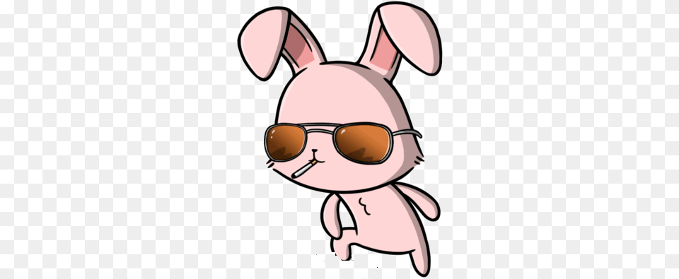 Bunny In Glasses Bad Ass Bunny Cartoon, Accessories, Sunglasses, Baby, Person Png