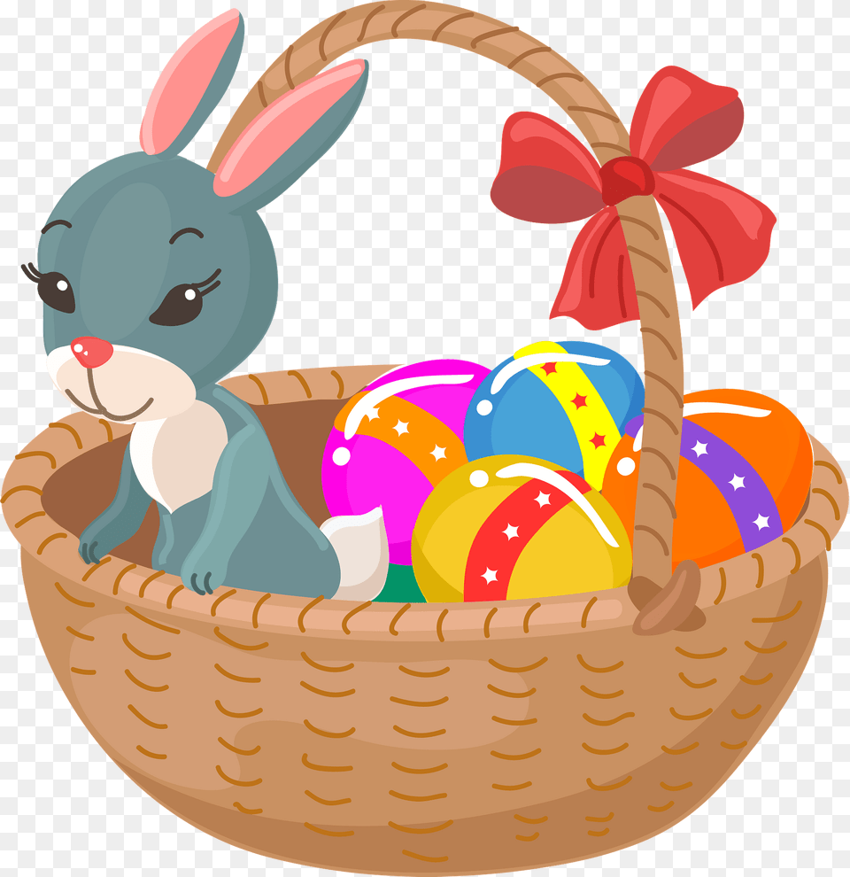 Bunny In The Easter Basket Clipart, Birthday Cake, Cake, Cream, Dessert Png