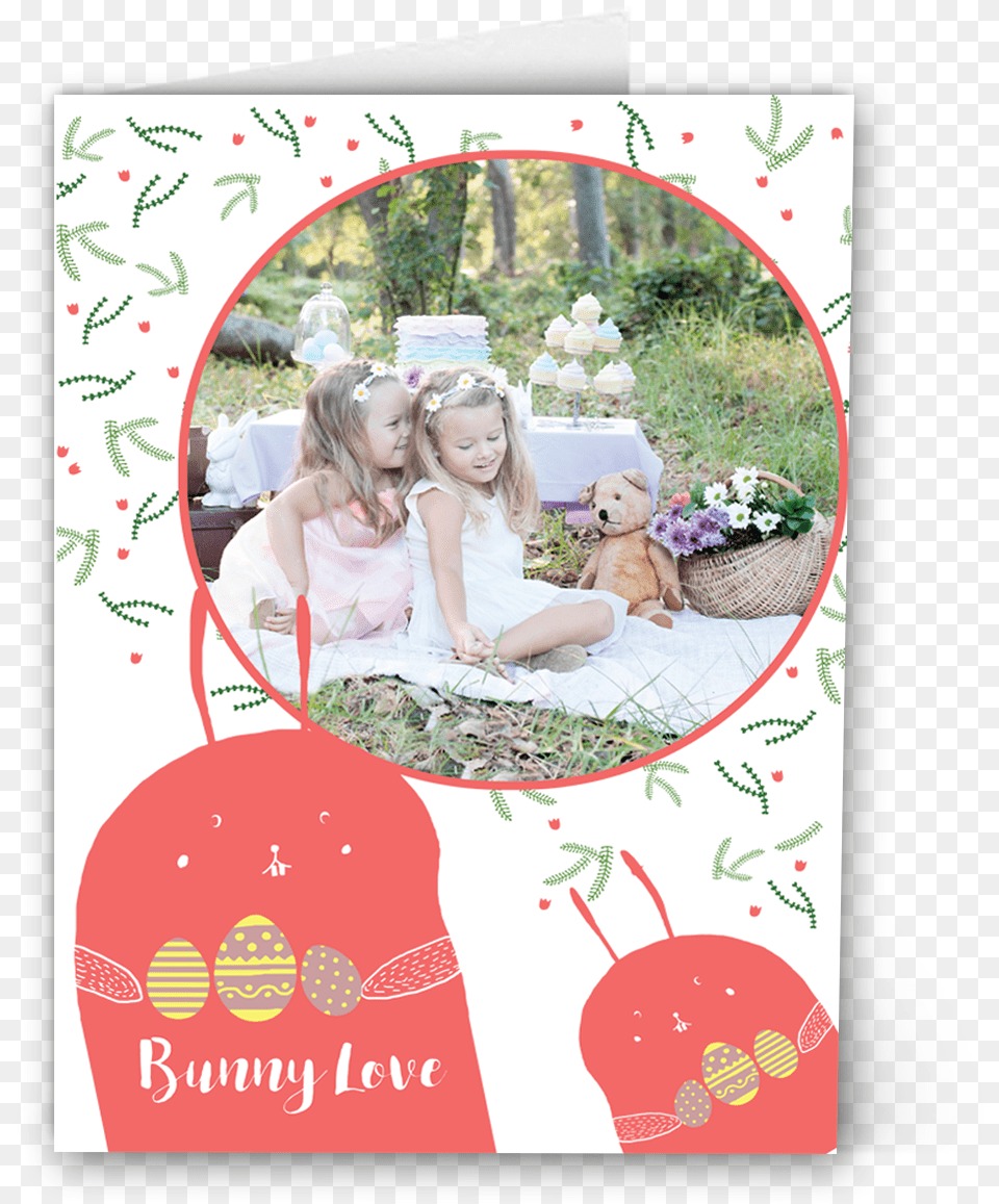 Bunny Love Greeting Card, People, Person, Photography, Portrait Free Png Download
