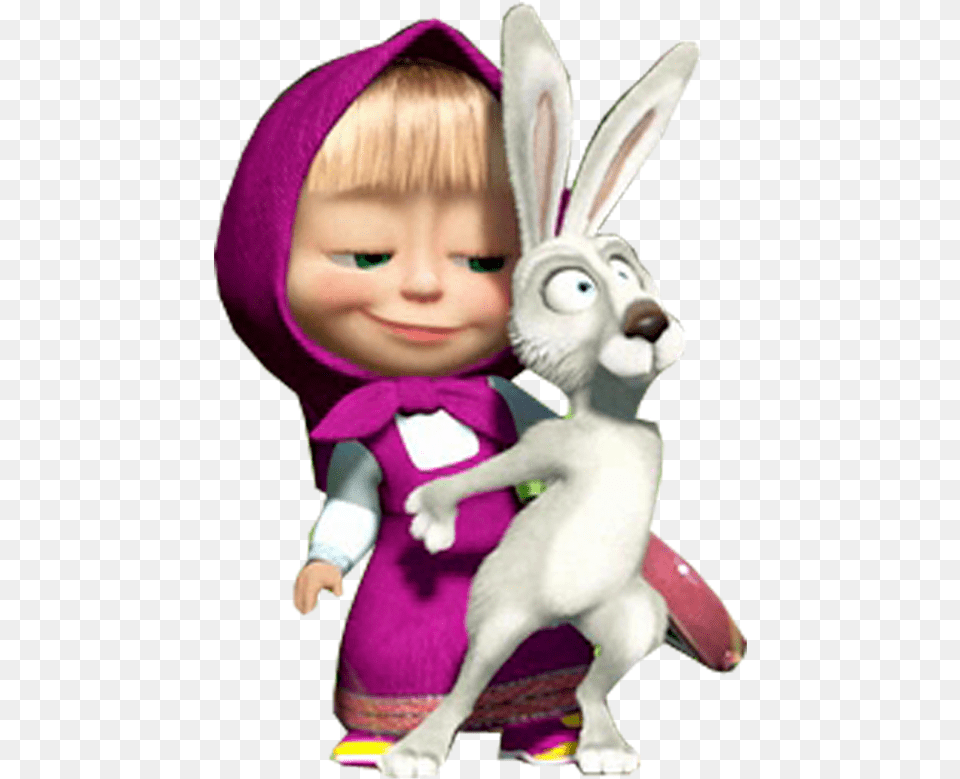 Bunny Masha And The Bear, Doll, Toy, Face, Head Png Image