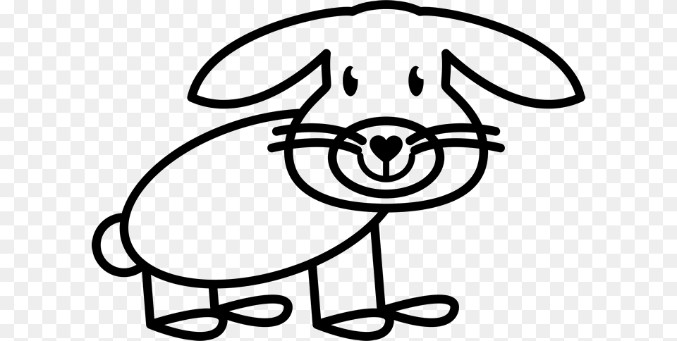 Bunny Outline, Stencil, Animal, Livestock, Mammal Free Transparent Png