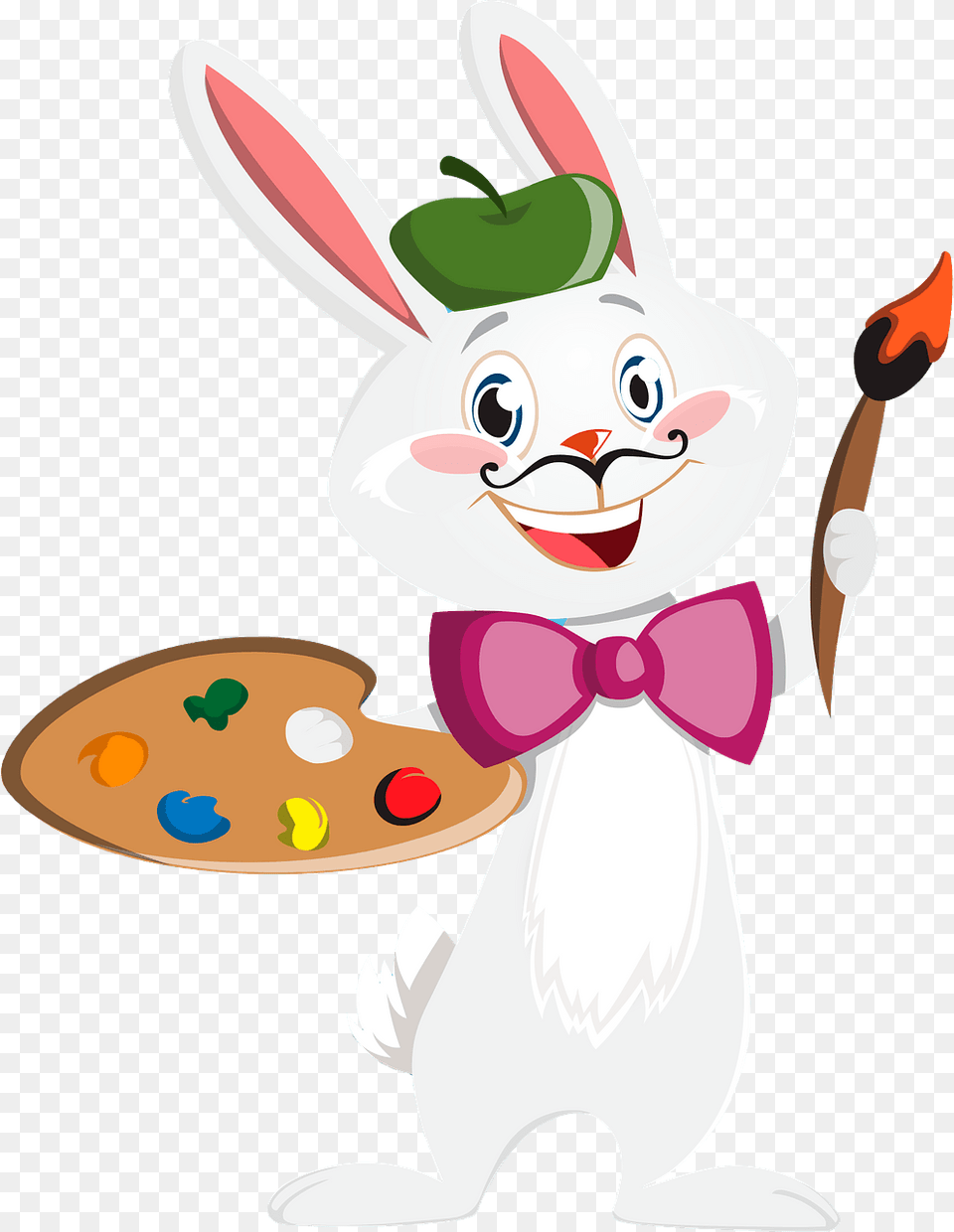 Bunny Painter Clipart, Cartoon, Animal, Fish, Sea Life Png