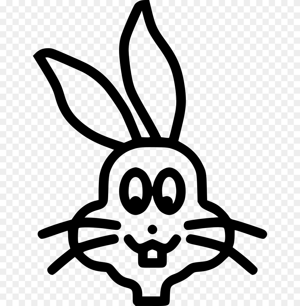 Bunny Rabbit Cute Animal, Stencil, Device, Grass, Lawn Free Png