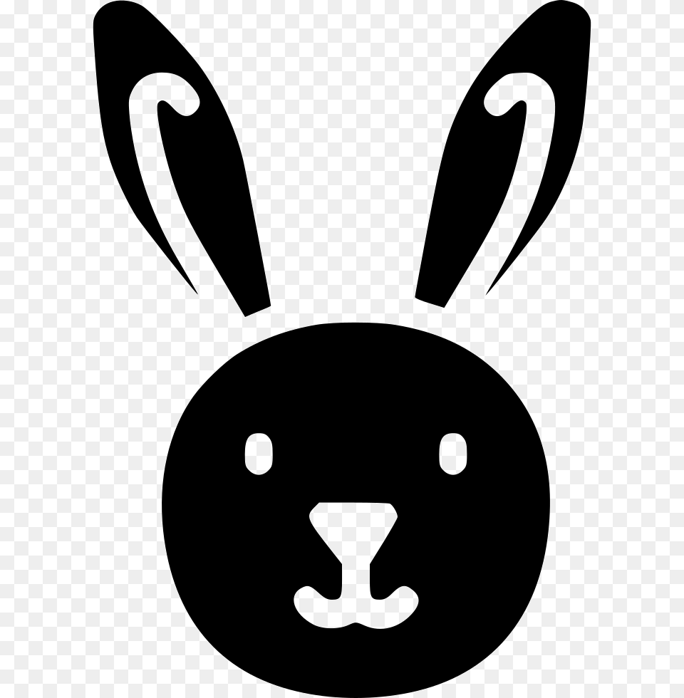 Bunny Rabbit Cute Happy, Stencil Png Image