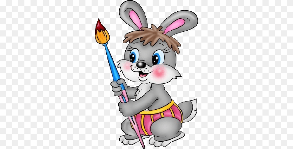 Bunny Rabbit Images Paintings Of Cartoon Animals, Book, Comics, Publication, Nature Free Png Download