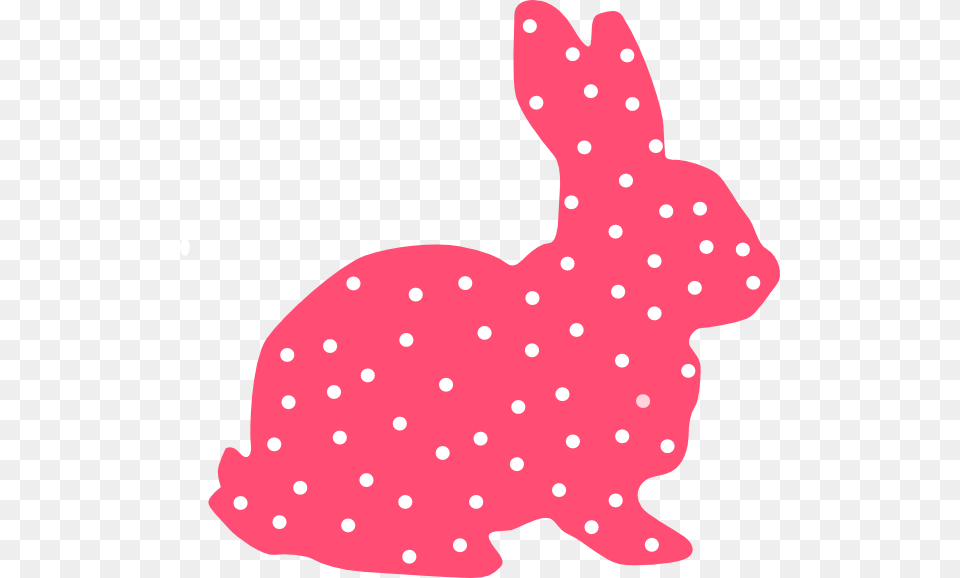 Bunny Silhouette Polka Dot, Pattern, Animal, Mammal, Rabbit Png Image