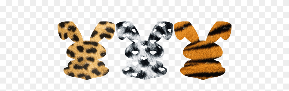 Bunny Trio Animal Print Design Thread, Home Decor Free Png Download