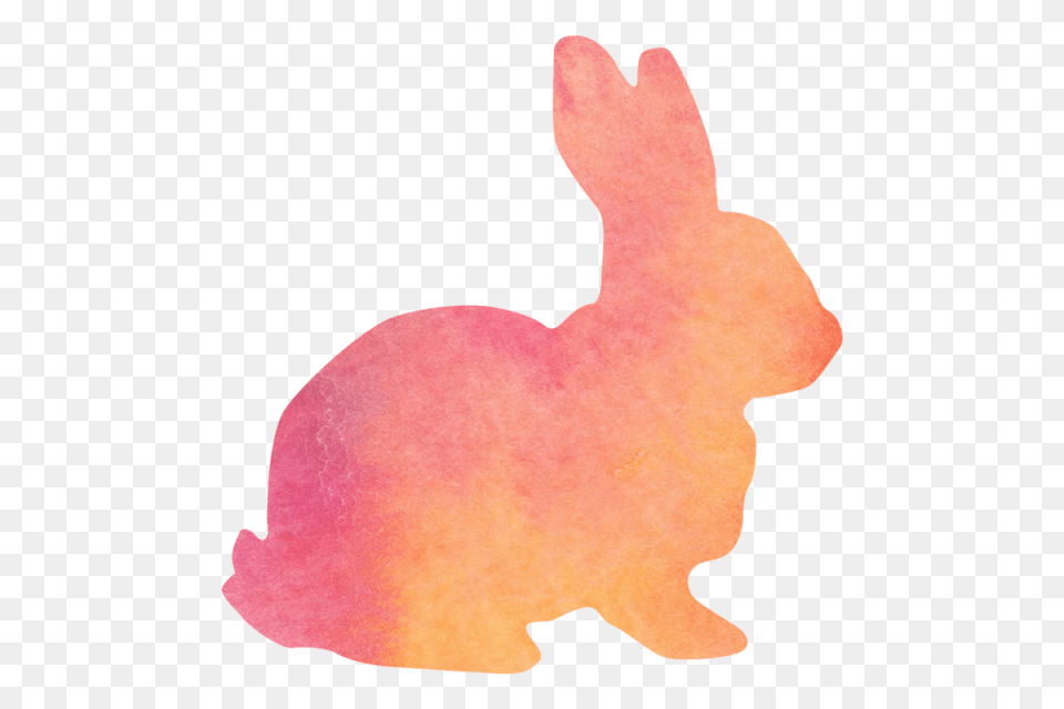 Bunny Watercolor Silhouette Bunny Watercolor Silhouette, Animal, Mammal, Rabbit, Rodent Free Png Download
