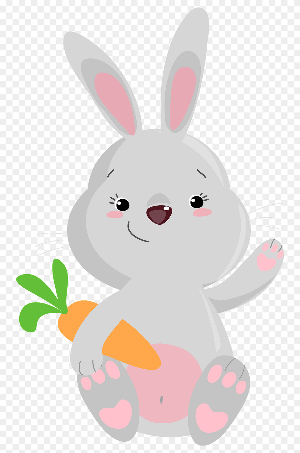 Bunny With Carrot Clipart, Animal, Mammal, Rabbit, Nature Free Transparent Png
