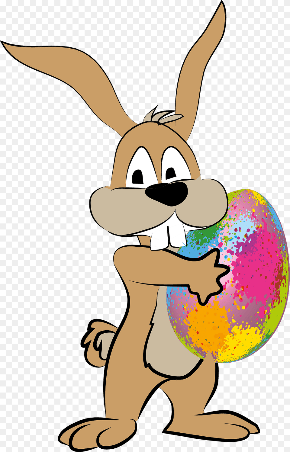 Bunny With Easter Egg Clipart, Cartoon, Animal, Fish, Sea Life Free Transparent Png