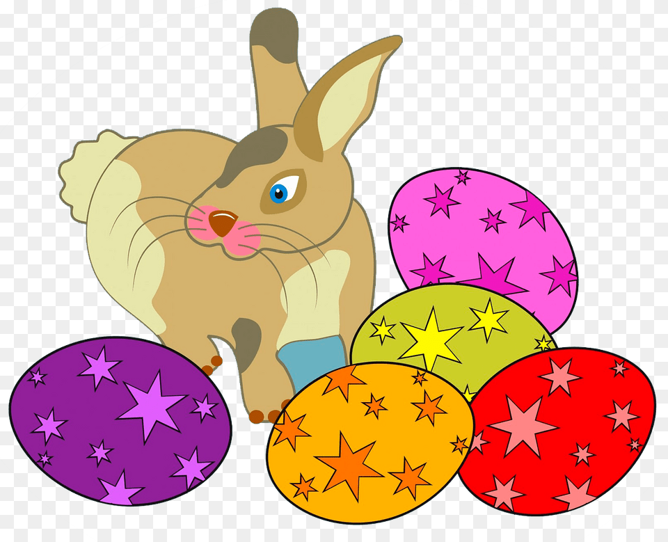 Bunny With Easter Eggs Clipart, Egg, Food Free Png Download