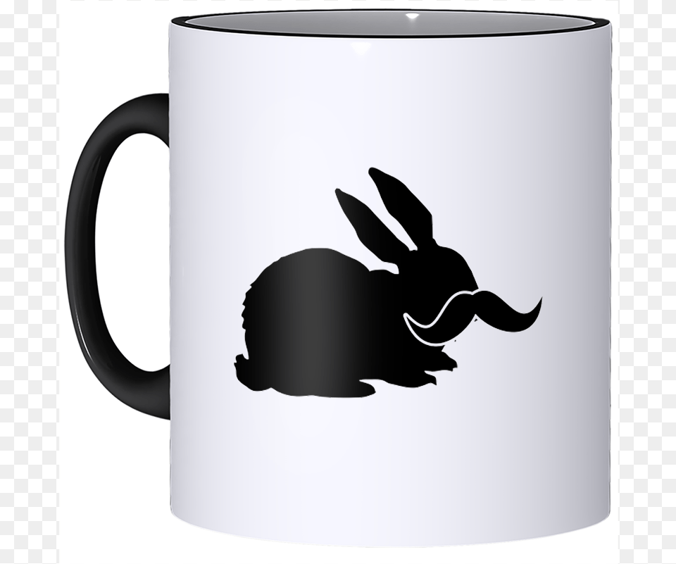 Bunny With Mustache Mug Bucardo Mustache Mug, Cup, Beverage, Coffee, Coffee Cup Free Png