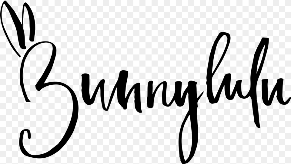 Bunnylulu Handmade Calligraphy, Gray Free Png Download