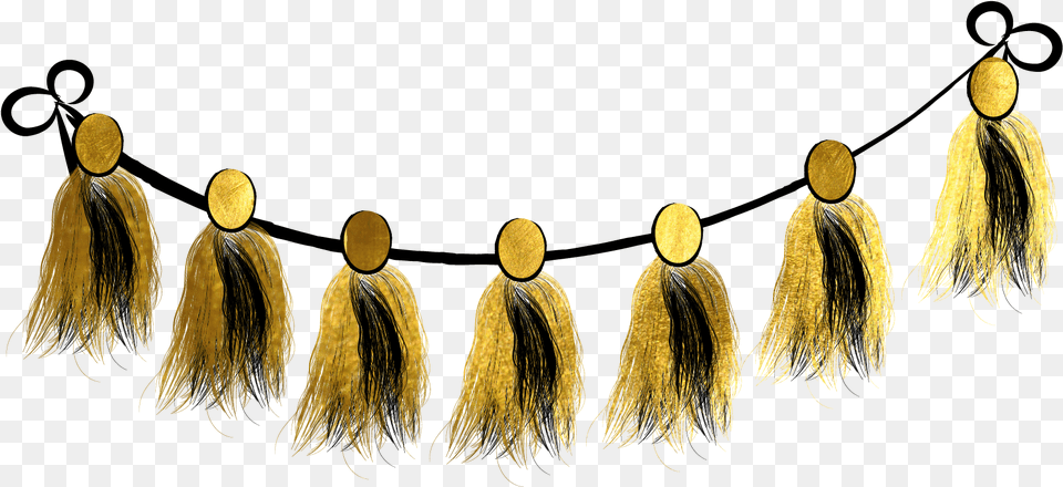 Bunting Streamers Banner Gold Black Glitter Art, Treasure, Adult, Female, Person Png Image