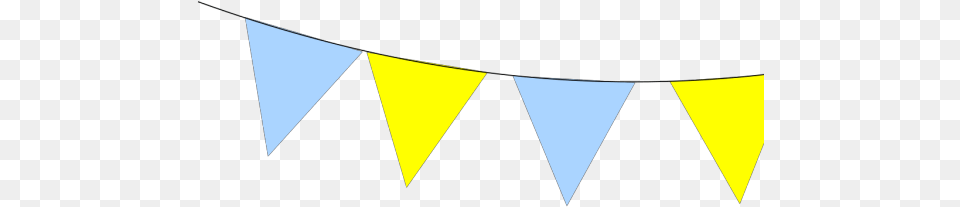 Bunting Svg Clip Art For Web Clipart Blue And Yellow Bunting, Triangle, Banner, Text Free Png