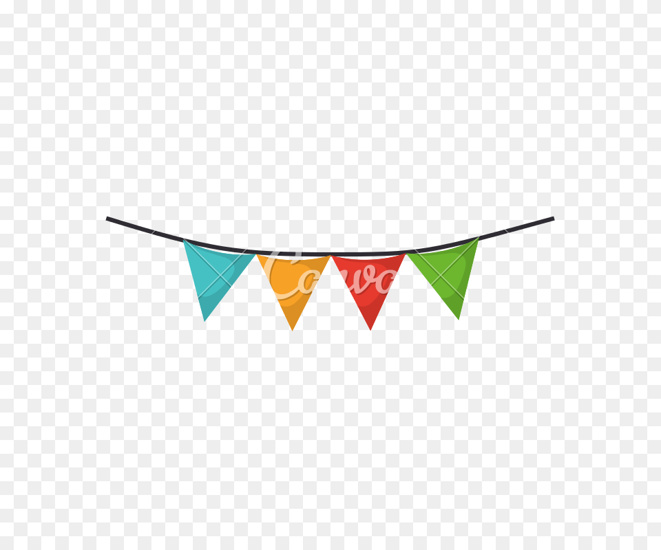 Buntings Banner Vector, Text Free Png