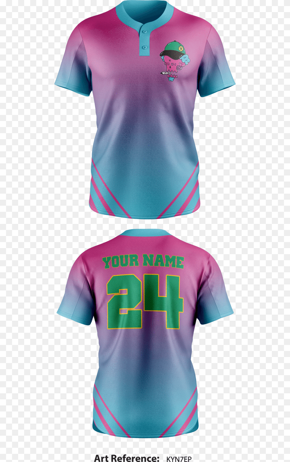 Bunts Amp Blunts Two Button Softball Jersey Active Shirt, Clothing, T-shirt, Person Free Png