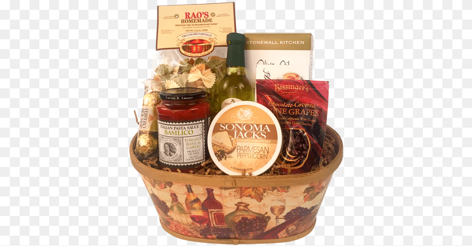 Buon Appetito Gift Basket 4oz Sonoma Jacks Gourmet Cheese Wedges Parmesan Peppercorn, Food, Ketchup, Alcohol, Wine Png