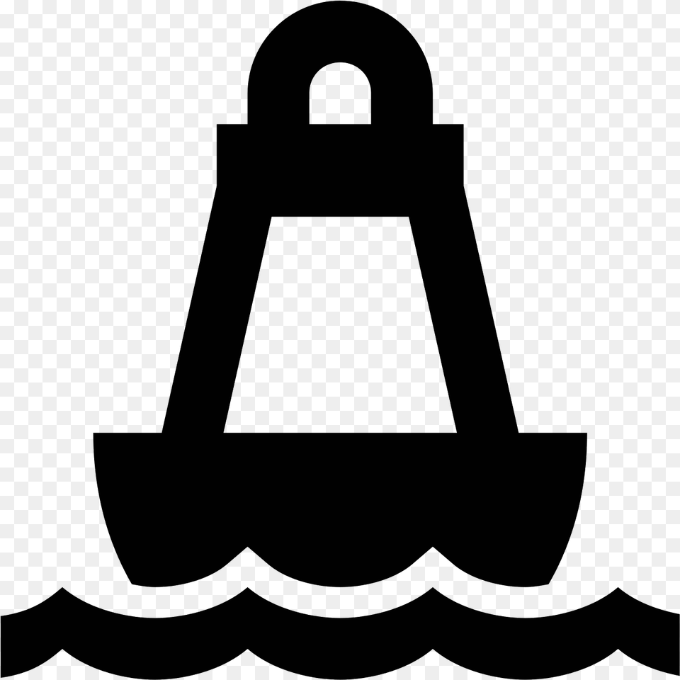 Buoy Icon, Gray Free Transparent Png