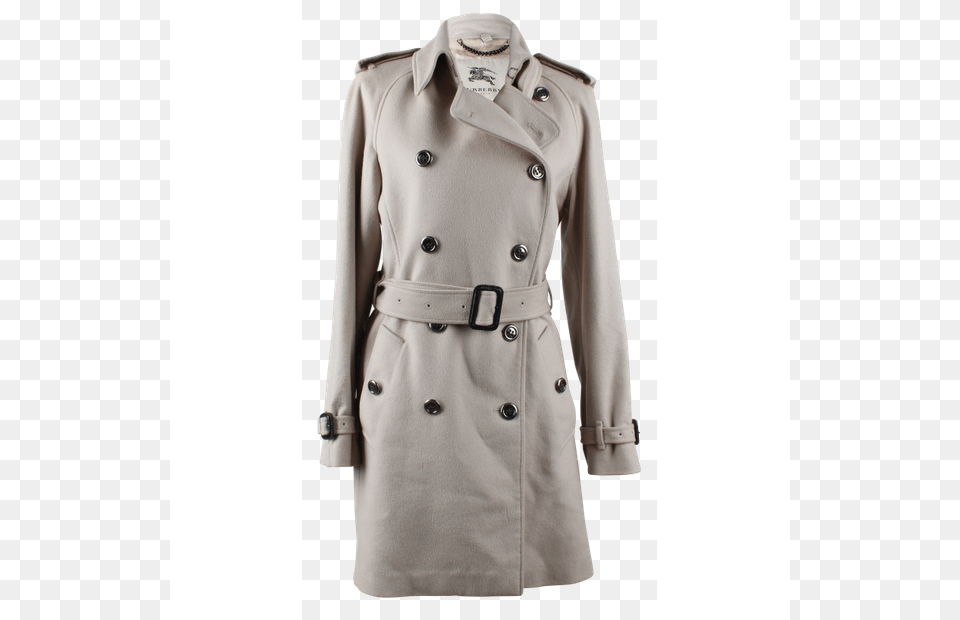 Burberry London Beige Trench Coat Overcoat, Clothing, Trench Coat Free Transparent Png