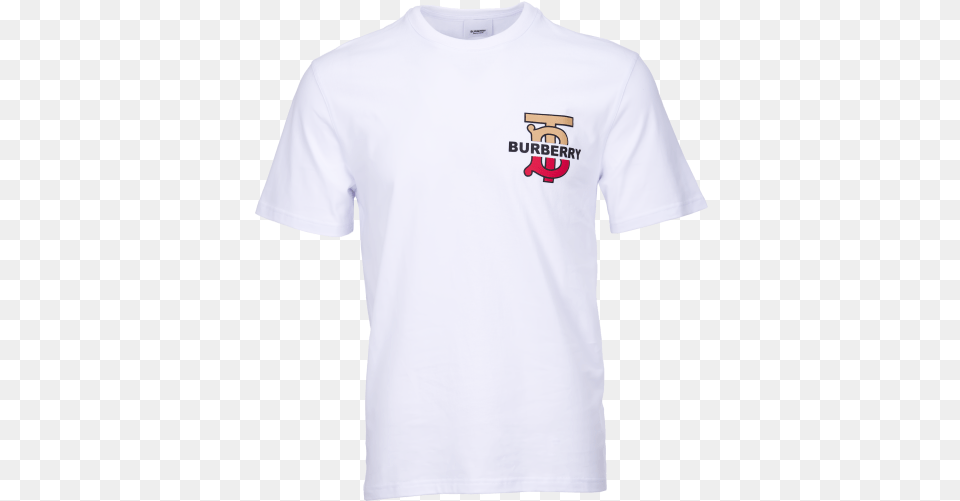 Burberry Tshirt White Plain, Clothing, T-shirt, Shirt Png Image